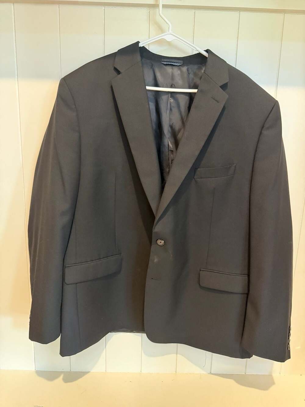 Lauren Ralph Lauren Men's Black Natural Stretch Wool-Blend Suit Jacket